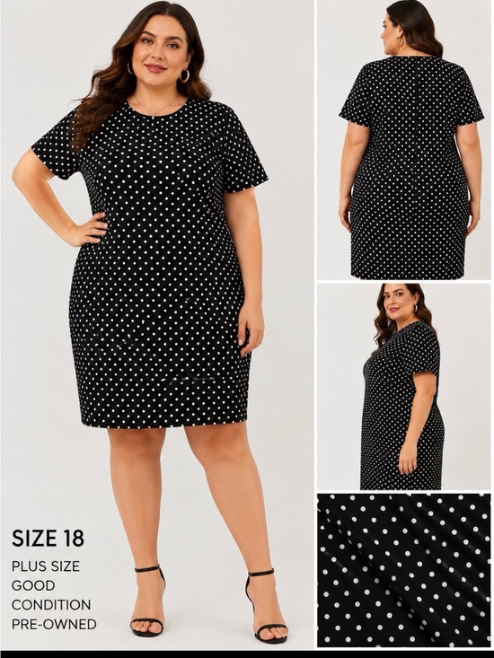Worthington Dresses & Skirts - Worthington Black Polka Dot Short Sleeve Mini Dress